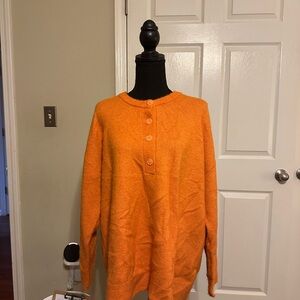 Lane Bryant Vibrant Orange Cardigan